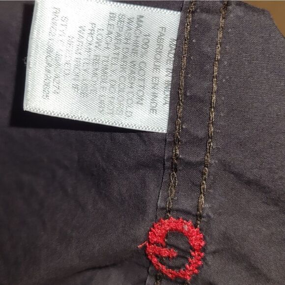 MEN'S GUESS vintage brown classic shirt size L - Picture 4 of 4